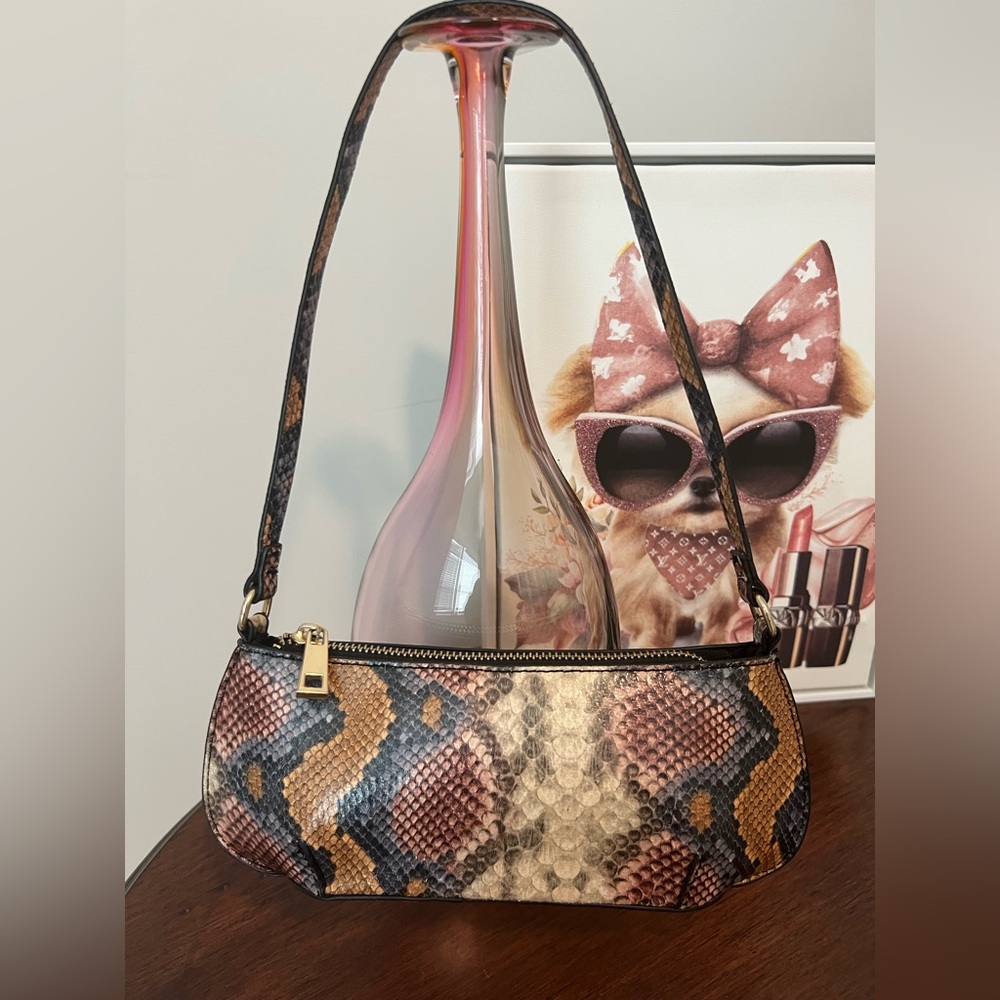 Snake Print Small Shoulder Bag Like new - Picture 11 of 11